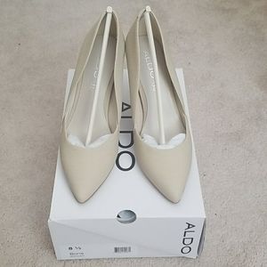 ALDO NWT 3" Waycien Croc Pattern Heels in Bone